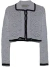 Blumarine Open-knit Cardigan In White