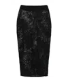 Blumarine Open-knit Midi Skirt In Black