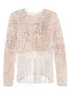 Blumarine Pullover Mit Lochstrickmuster In Nude