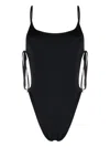 Blumarine Side Ties Onepiece Swimsuit In Black