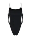Blumarine Side Ties Onepiece Swimsuit In Black