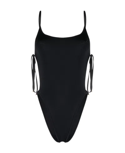 BLUMARINE BLUMARINE LOGO EMBELLISHED ONE-PIECE SWIMSUIT