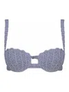 Blumarine Openwork Bra Top In Blue