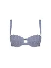 Blumarine Openwork Bra Top In Blue