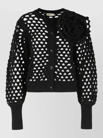 Blumarine Openwork Wool Cardigan