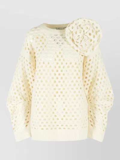 Blumarine Openwork Wool Cardigan