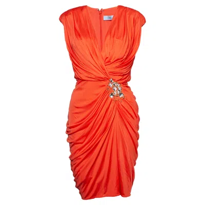 Pre-owned Blumarine , Orange Draped Dress