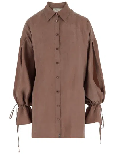BLUMARINE OVERSIZE GABARDINE SHIRT