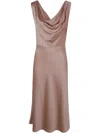 Blumarine Satin Midi Dress In Pink