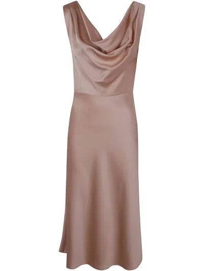 BLUMARINE ENVERS SATIN DRESS,P522A559A N0145 EYESHADOW PINK