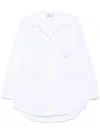 Blumarine Cotton Poplin Shirt In White