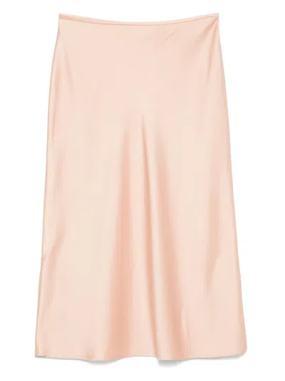 BLUMARINE SATIN MIDI SKIRT