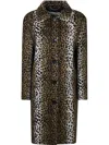 Blumarine Jacquard Prnt Coat In Black  