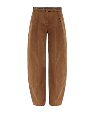 Blumarine Pancasual Trousers With Belt Loops In Brown