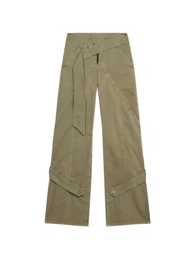 Blumarine Panelled Trousers In Gray