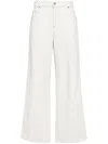 Blumarine White Wide-leg Cotton Jeans - Women's - Elastane/cotton