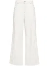 Blumarine White Wide-leg Cotton Jeans - Women's - Elastane/cotton In White