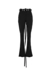 Blumarine Stretch Polyester Blend Flared Lace Pants In Blue