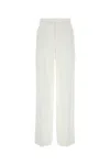 Blumarine White Gabardine Wide-leg Pant