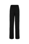 Blumarine Wide Leg Satin Joggers In Black
