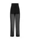 Blumarine Georgette Pants For Special Occasions In Black