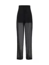 Blumarine Georgette Pants For Special Occasions In Black