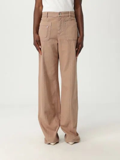 BLUMARINE PANTS BLUMARINE WOMAN COLOR BEIGE,G64193022