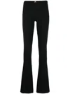 Blumarine Buckle-detail Flared Trousers In Black