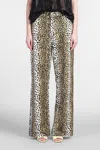 Blumarine Pants In Animalier Cotton In Black