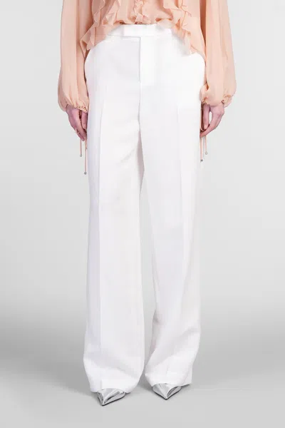 Blumarine Pants In White Viscose