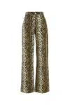 Blumarine Printed Denim Wide-leg Jeans In Multicolor