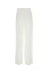 Blumarine White Gabardine Wide-leg Pant In White