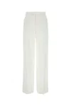 Blumarine White Gabardine Wide-leg Pant In White