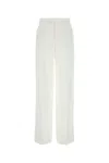 Blumarine White Gabardine Wide-leg Pant In White