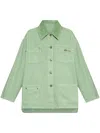 Blumarine Patch-pocket Shirt Jacket In Green