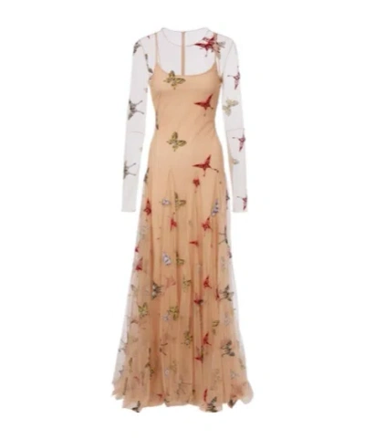 Blumarine Patch-applique Maxi Dress In Neutral
