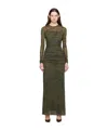 Blumarine Pattern Printed Dress In Green