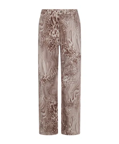BLUMARINE LEOPARD-PRINT STRAIGHT-LEG JEANS