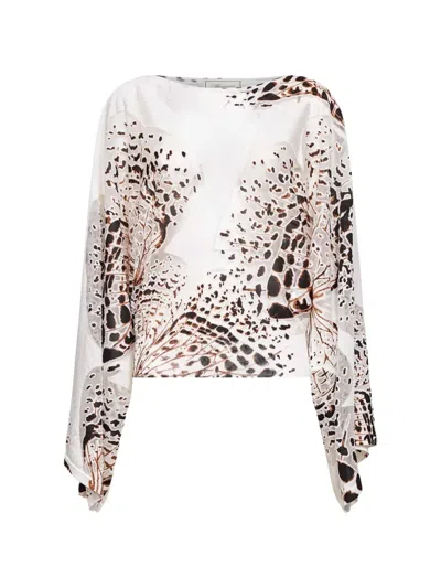 Blumarine Patterned Sweater In White