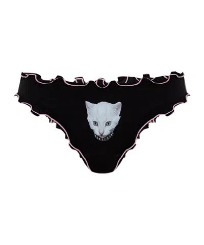 Blumarine Patterned Underwear In Black