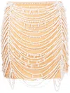 Blumarine Pearl-embellished Skirt In Nude