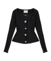 Blumarine Peplum Jacket In Black