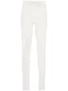 Blumarine Perforated Jersey Leggings In 白色