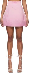 Blumarine Duchesse High-rise Satin Maxi Skirt In N0113 Dalia Pink
