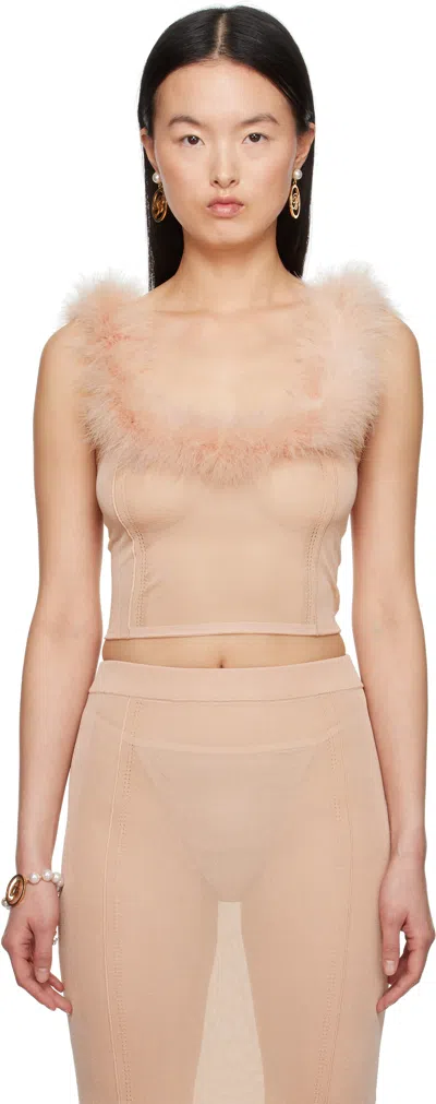Blumarine Pink Knitted Top In N0145 Eyeshadow Pink
