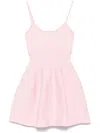 Blumarine Mini Dress Ribbed Texture Sleeveless Silhouette In Pink