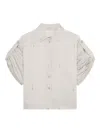 Blumarine Pinstriped Button-up Shirt In Neutral