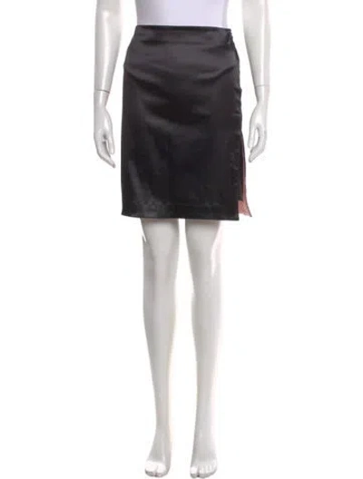 Pre-owned Blumarine Pleated Accents Mini Skirt In Black