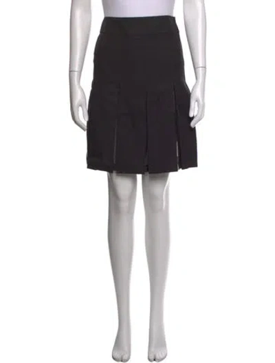 Pre-owned Blumarine Pleated Accents Mini Skirt In Black