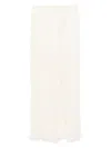 Blumarine Pleated Chiffon Maxi Dress In Neutrals